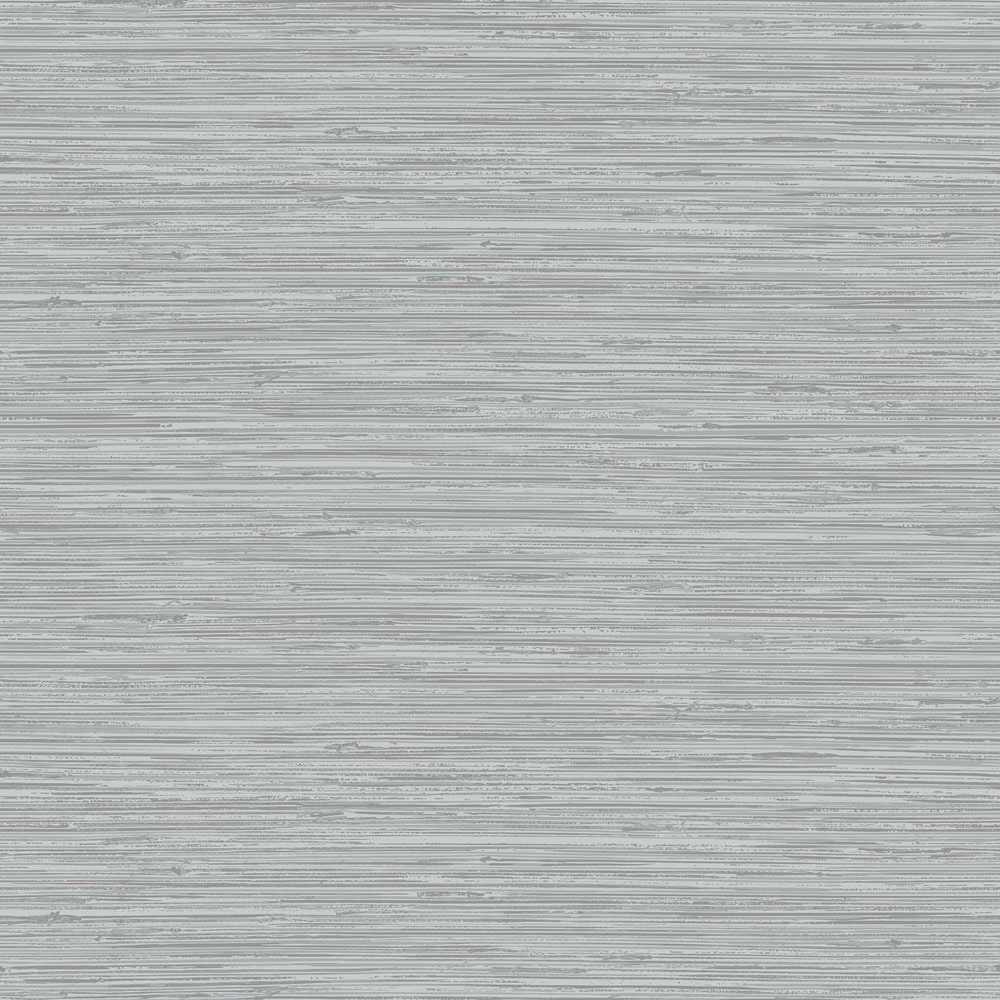 Close-up of plain grey wallpaper showing textured woven detail and light grey colour