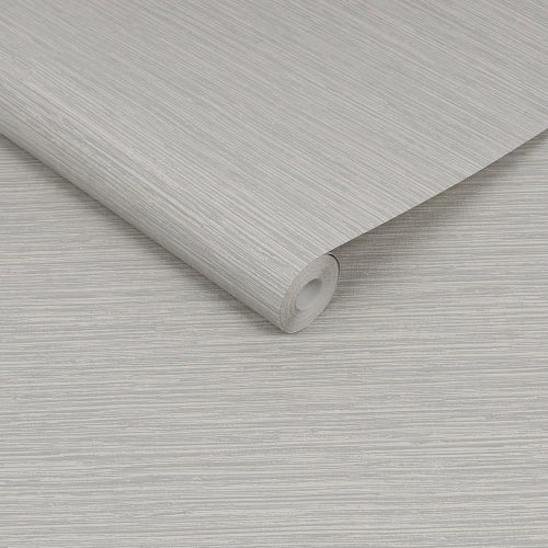 roll-of-highly-textured-grey-grasscloth-wallpaper Slightly unrolled Highly Textured Grey Grasscloth Wallpaper roll showing the texture and thickness of wallpaper