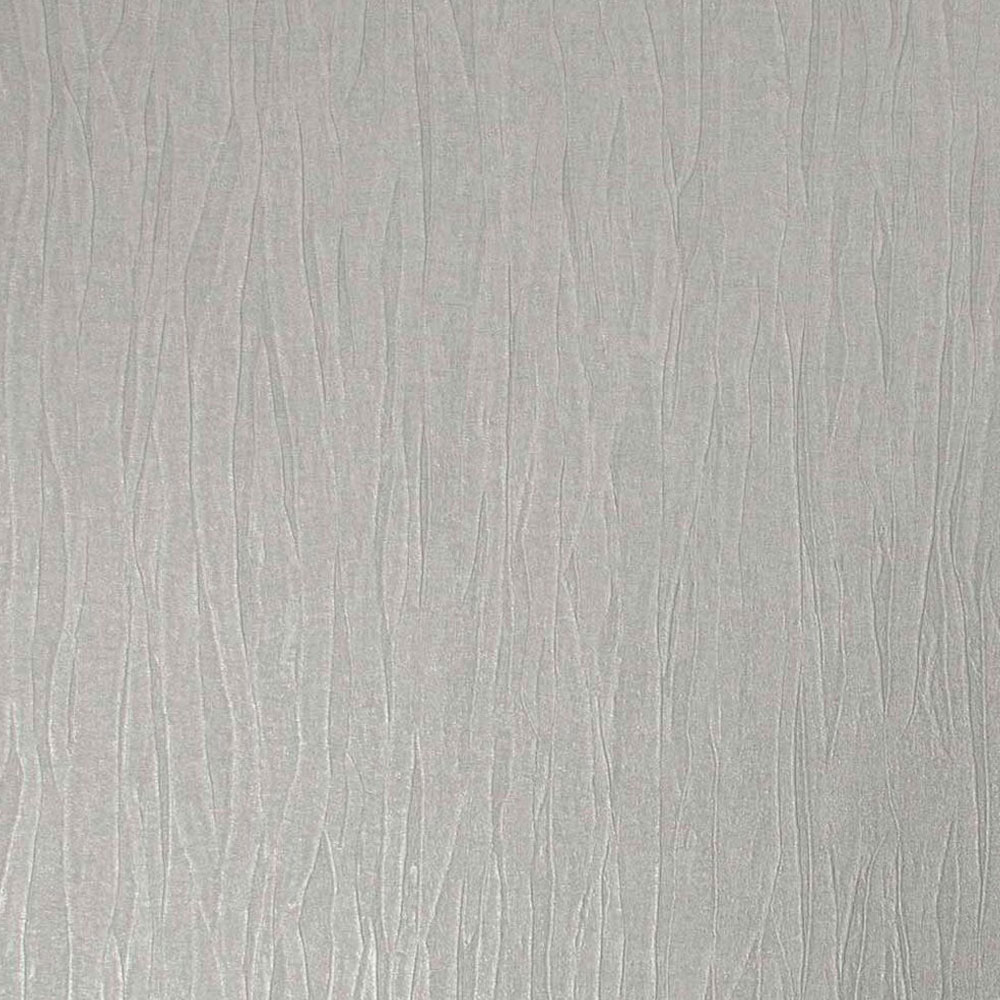 Colour swatch of the light grey marquise wallpaper in quartz, also shown is the draped silk texture with metallic