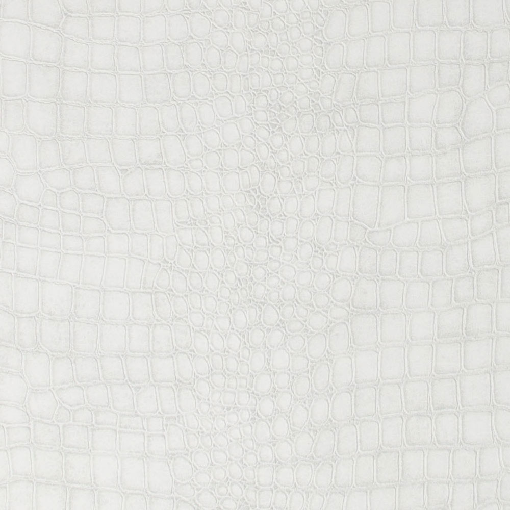 Colour swatch showing the Superfresco White Crocodile Wallpaper
