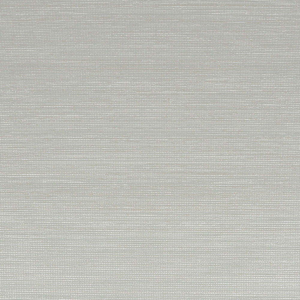 Photo of the shimmering detail of the textured sage metallic silver grasscloth wallpaper