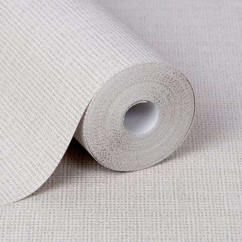 beige-fabric-texture-wallpaper Close up of the roll of beige fabric texture wallpaper, especially showing the thickness of Superfresco Easy wallpaper