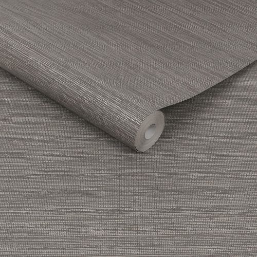 faux-brown-grasscloth-metallic-gold-wallpaper