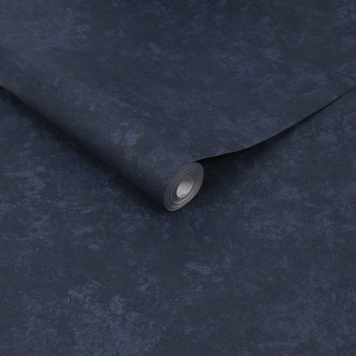 faux-plaster-wallapper-navy Roll of Faux Plaster Wallpaper Navy showing the mottled textured plaster look