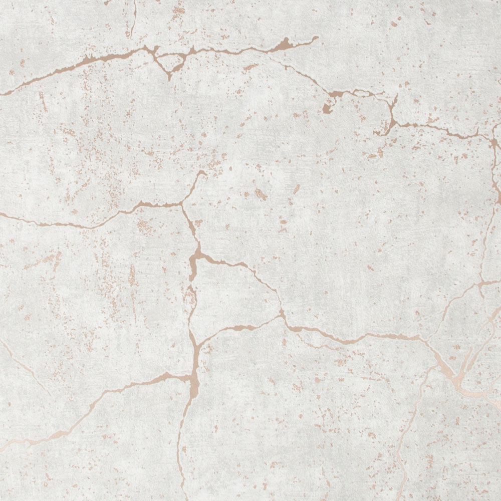 Photo of the veining in the Kintsugi concrete cracks wallpaper rose gold