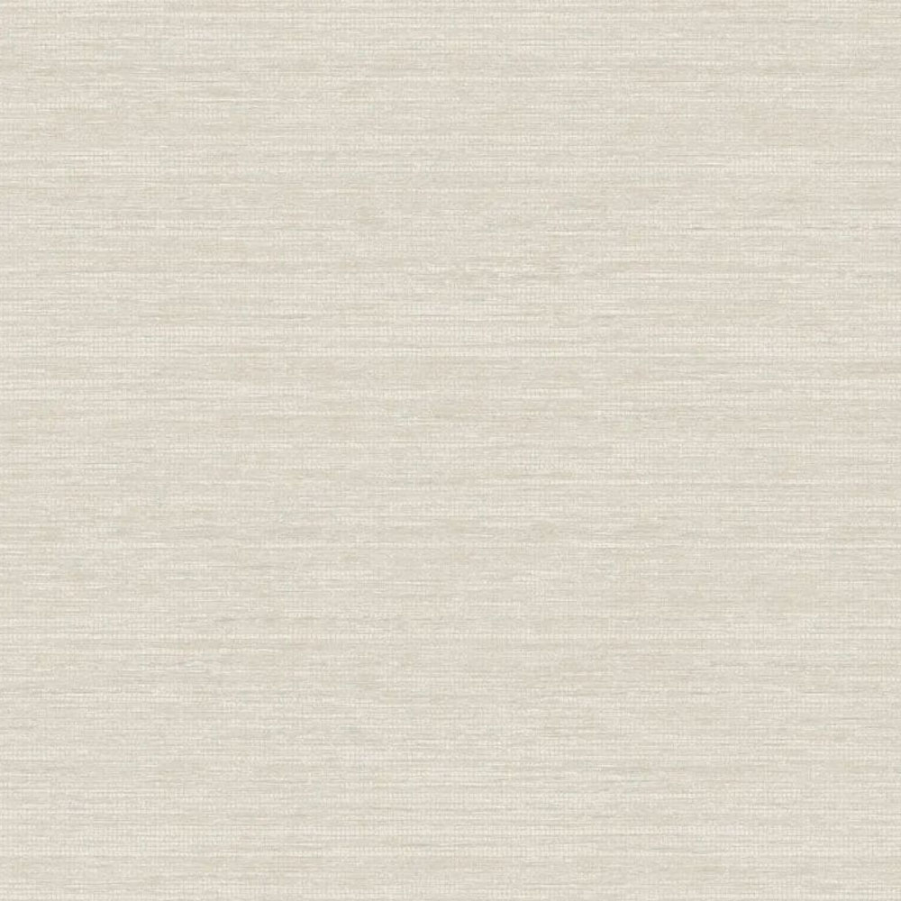 Close up of the grasscloth texture wallpaper with silver metallic detailing in pearl