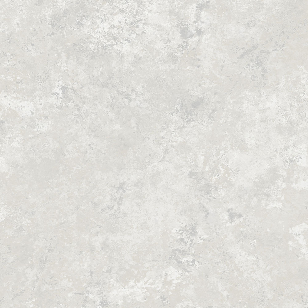 Close up of the mottled off white and grey soft plaster texture wallpaper